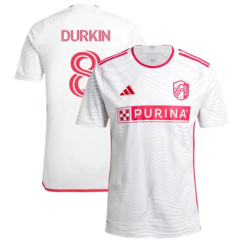 Chris Durkin Men's adidas  White St. Louis City SC 2024 The Confluence Kit Replica Custom Jersey