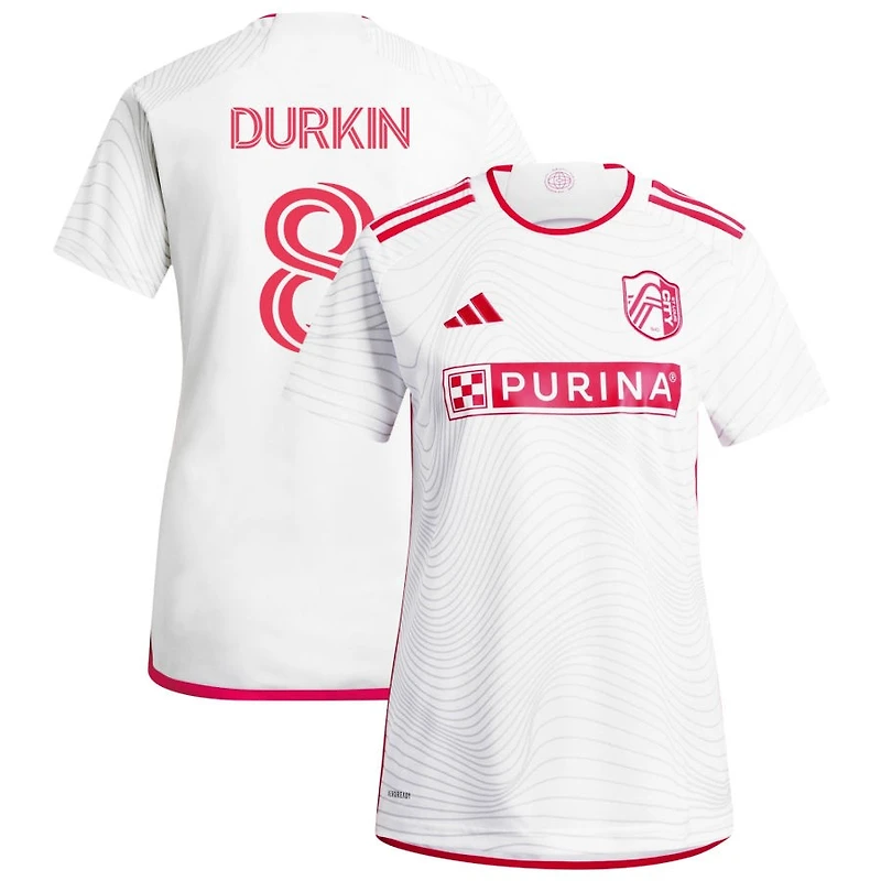 Chris Durkin Women's adidas  White St. Louis City SC 2024 The Confluence Kit Replica Custom Jersey