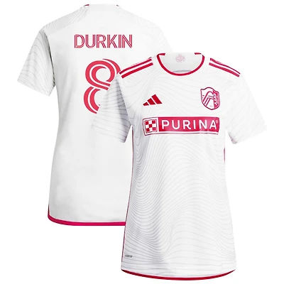 Chris Durkin Women's adidas  White St. Louis City SC 2024 The Confluence Kit Replica Custom Jersey