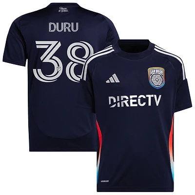 Leo Duru Youth adidas  Navy San Diego FC 2025 State of Flow Replica Custom Jersey