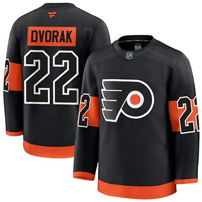 Christian Dvorak Men's Fanatics Black Philadelphia Flyers Alternate Premium Custom Jersey