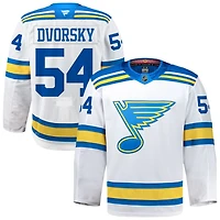 Dalibor Dvorsky Men's Fanatics White St. Louis Blues Away Authentic Pro Custom Jersey
