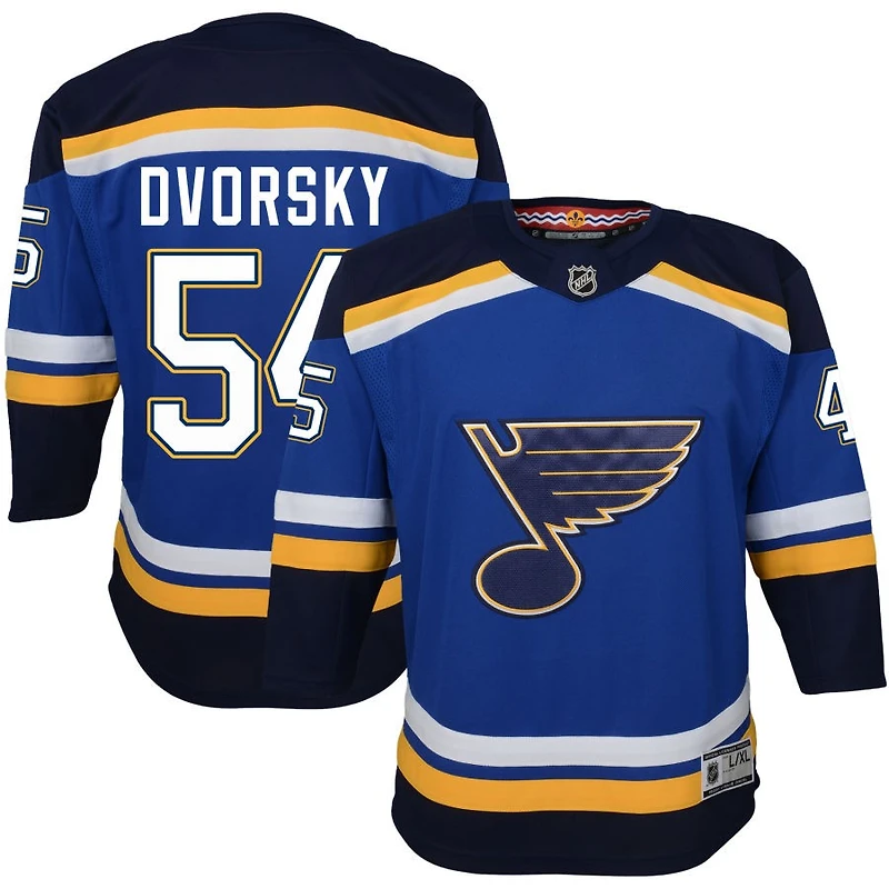Dalibor Dvorsky Youth Blue St. Louis Blues Home Premier Custom Jersey