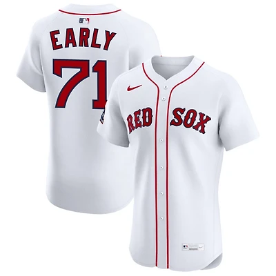 Connelly Early Men's Nike White Boston Red Sox Home Elite Sponsor Patch Custom Jersey
