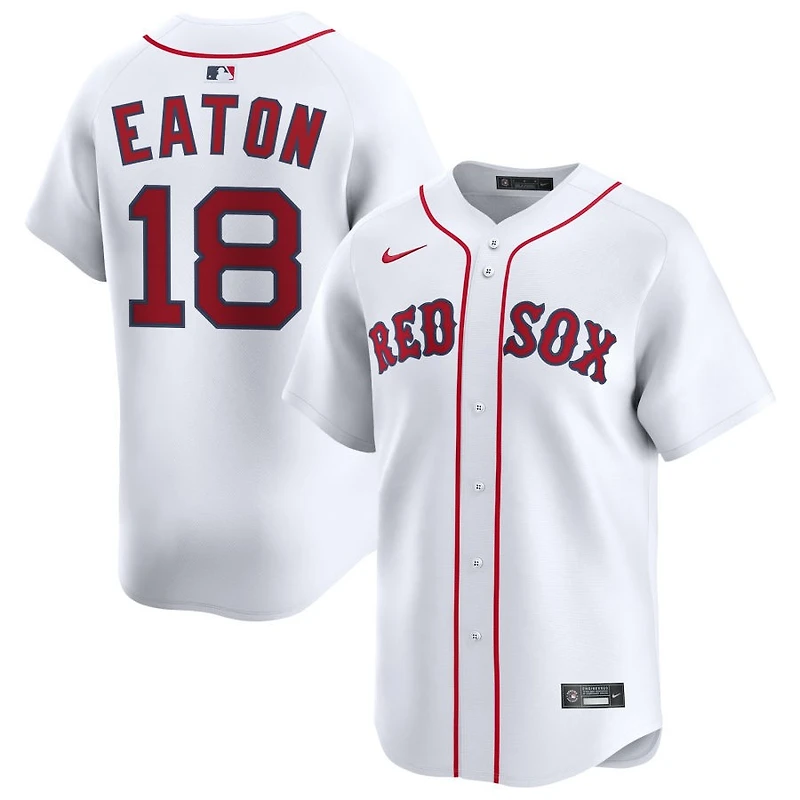 Nate Eaton Men's Nike White Boston Red Sox Home Limited Custom Jersey