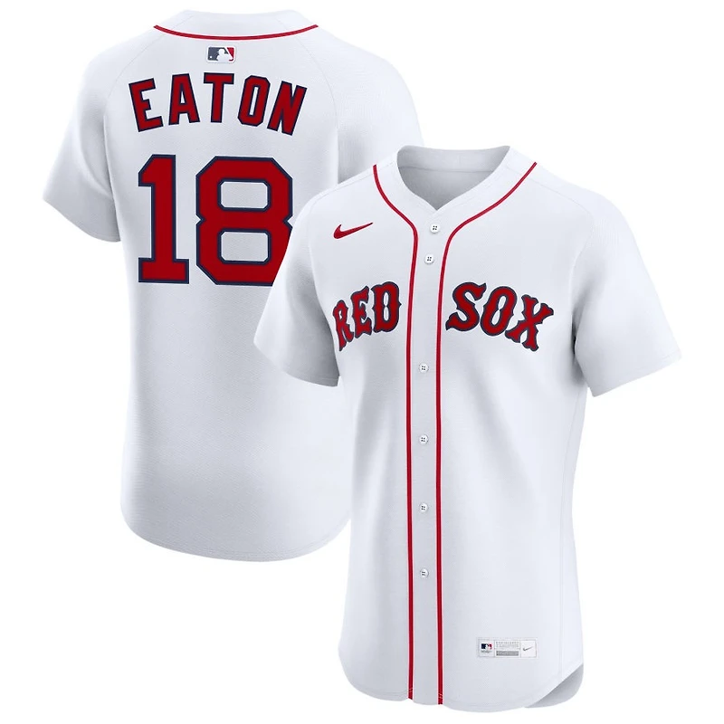 Nate Eaton Men's Nike White Boston Red Sox Home Elite Custom Jersey