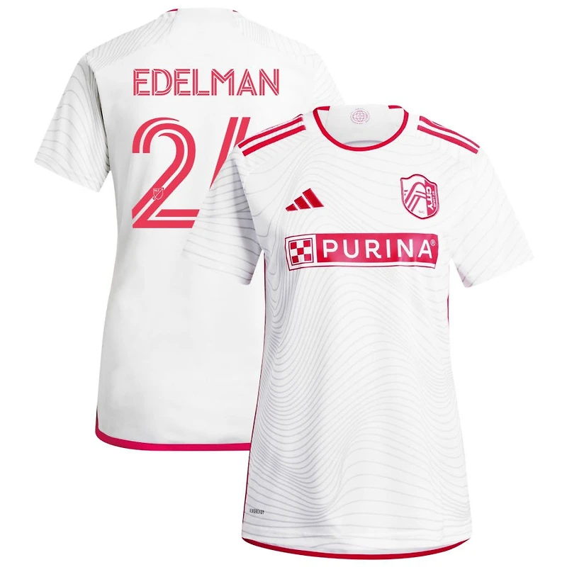 Daniel Edelman Women's adidas  White St. Louis City SC 2024 The Confluence Kit Replica Custom Jersey
