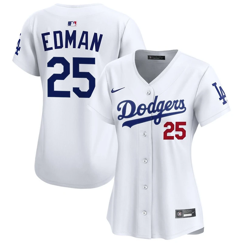 Tommy Edman Women's Nike White Los Angeles Dodgers Home Limited Custom Jersey