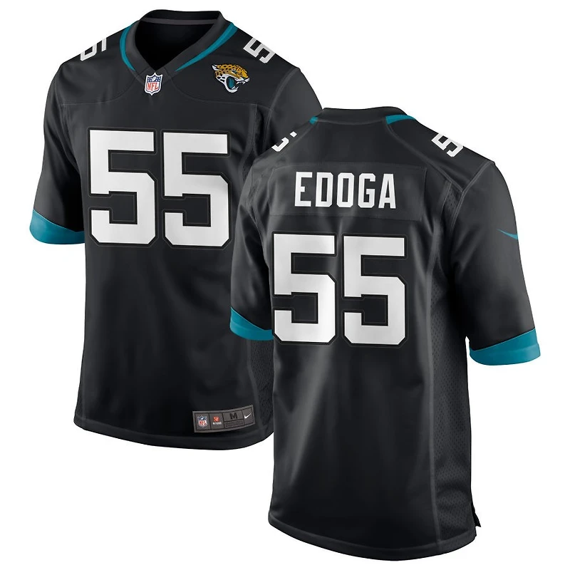 Chuma Edoga Men's Nike Black Jacksonville Jaguars Custom Game Jersey