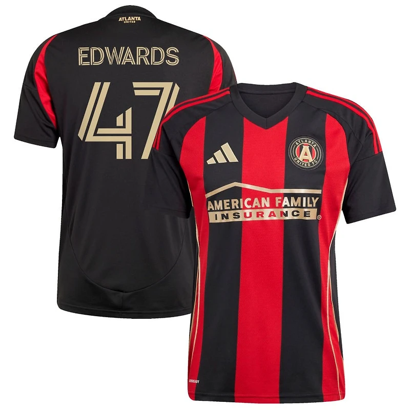 Matt Edwards Men's adidas Black Atlanta United FC 2025 The Connector Replica Custom Jersey