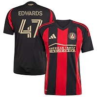 Matt Edwards Men's adidas  Black Atlanta United FC 2025 The Connector Replica Custom Jersey