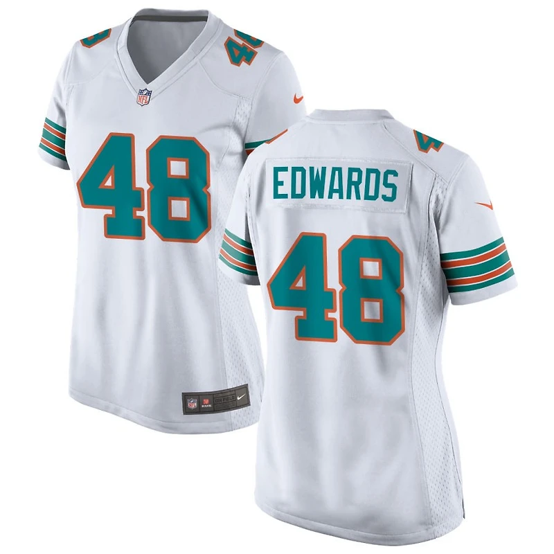 Donovan Edwards Women's Nike  White Miami Dolphins Alternate Custom Game Jersey