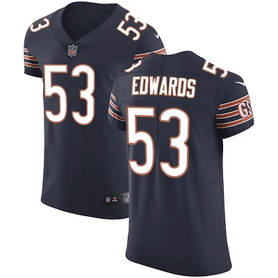 T.J. Edwards Men's Nike Navy Chicago Bears Vapor Untouchable Custom Elite Jersey