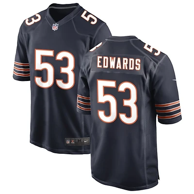 T.J. Edwards Men's Nike Navy Chicago Bears Custom Game Jersey