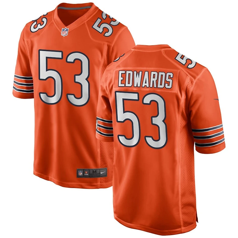 T.J. Edwards Men's Nike Orange Chicago Bears Alternate Custom Game Jersey