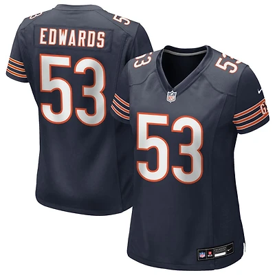 T.J. Edwards Women's Nike Navy Chicago Bears Custom Game Jersey