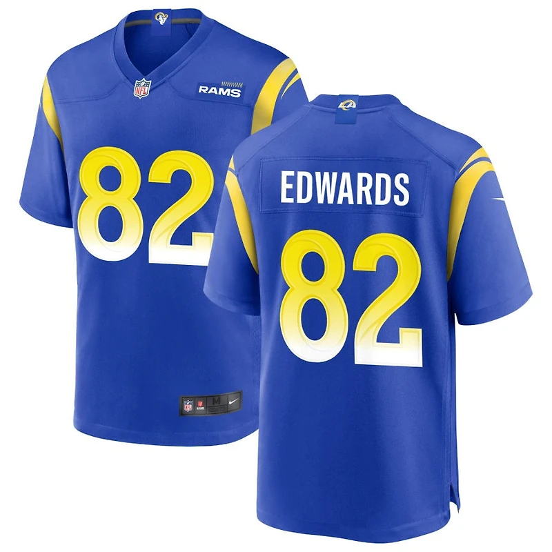 Tru Edwards Men's Nike Royal Los Angeles Rams Custom Game Jersey