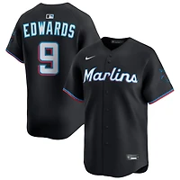 Xavier Edwards Men's Nike Black Miami Marlins Alternate Limited Custom Jersey