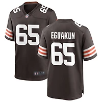 Kingsley Eguakun Men's Nike Cleveland Browns Brown Custom Game Jersey
