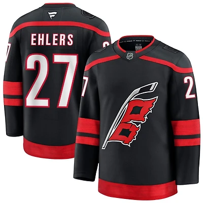 Nikolaj Ehlers Men's Fanatics Black Carolina Hurricanes Home Premium Custom Jersey
