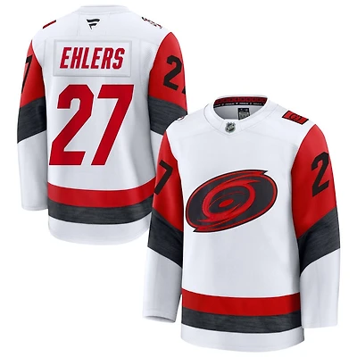 Nikolaj Ehlers Men's Fanatics White Carolina Hurricanes Away Premium Custom Jersey