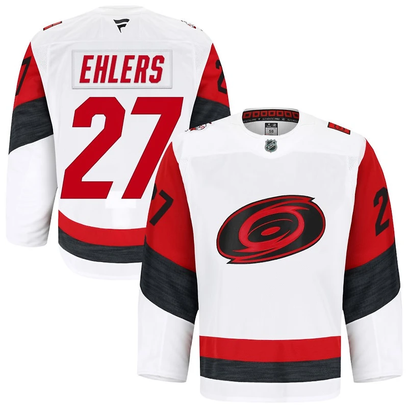 Nikolaj Ehlers Men's Fanatics White Carolina Hurricanes Away Authentic Pro Custom Jersey