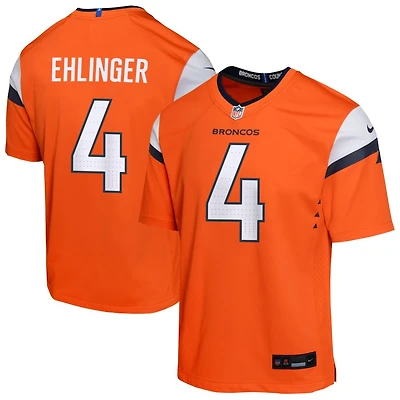 Sam Ehlinger Youth Nike  Orange Denver Broncos Mile High Collection Custom Game Jersey
