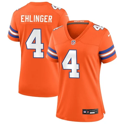 Sam Ehlinger Women's Nike Orange Denver Broncos Mile High Collection 1977 Throwback Custom Game Jersey