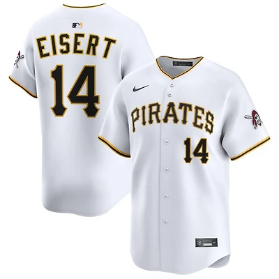 Brandon Eisert Men's Nike White Pittsburgh Pirates Home Limited Custom Jersey