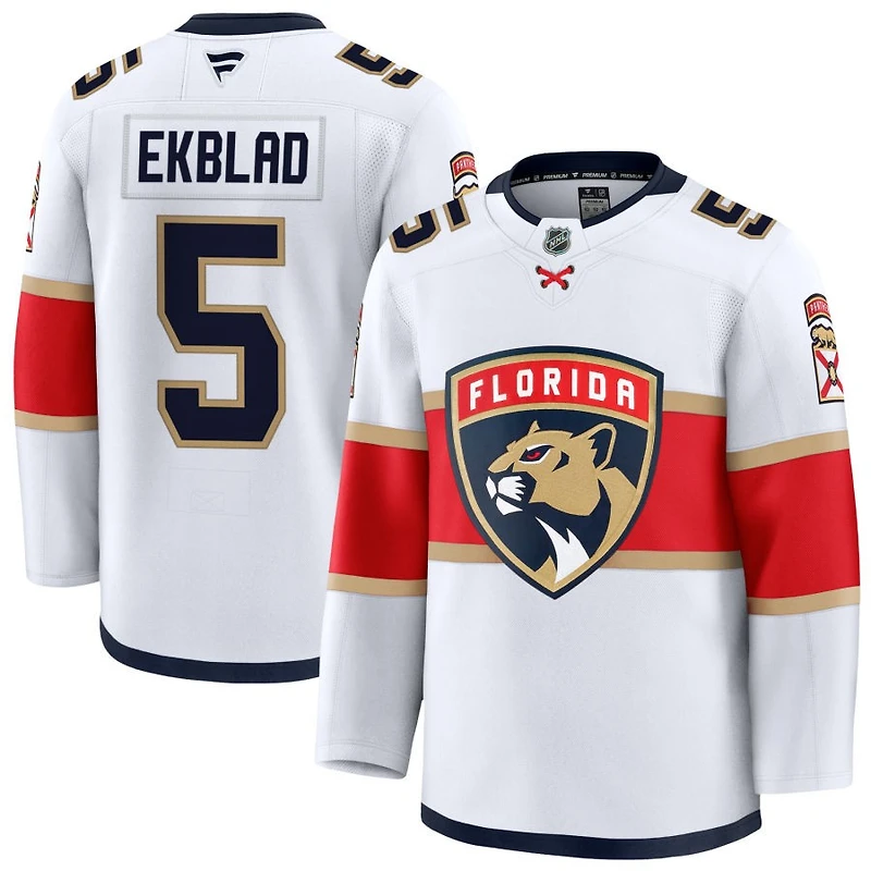Aaron Ekblad Men's Fanatics White Florida Panthers Away Premium Custom Jersey