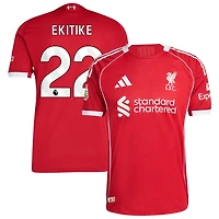 Hugo Ekitike Men's adidas  Red Liverpool 2025/26 Home Custom Authentic Jersey