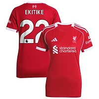 Hugo Ekitike Women's adidas  Red Liverpool 2025/26 Home Custom Replica Jersey