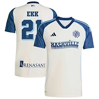 Maximus Ekk Men's adidas White Nashville SC 2025 Third Replica Custom Jersey