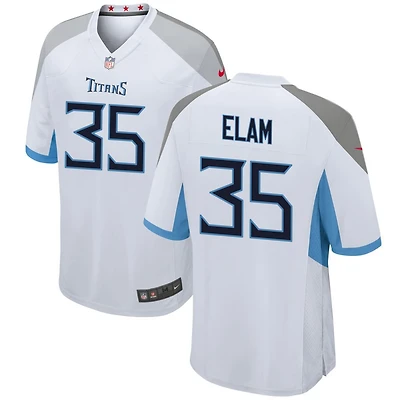Kaiir Elam Men's Nike White Tennessee Titans Custom Game Jersey