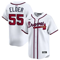 Bryce Elder Men's Nike White Atlanta Braves Home Limited Custom Jersey