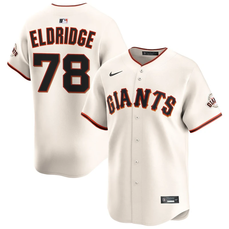 Bryce Eldridge Men's Nike Cream San Francisco Giants Home Limited Custom Jersey