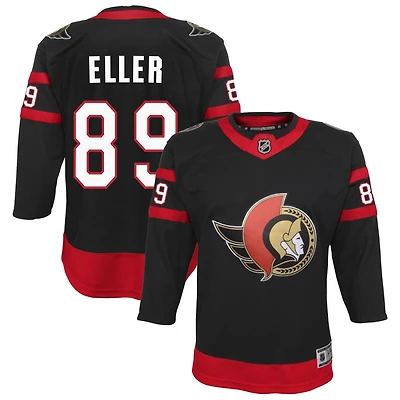 Lars Eller Youth Black Ottawa Senators Home Custom Premier Jersey