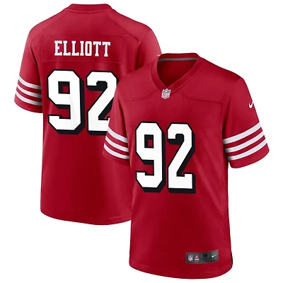 Jordan Elliott Men's Nike Scarlet San Francisco 49ers Alternate Custom Game Jersey