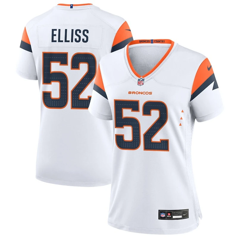 Jonah Elliss Women's Nike White Denver Broncos Mile High Collection Custom Game Jersey