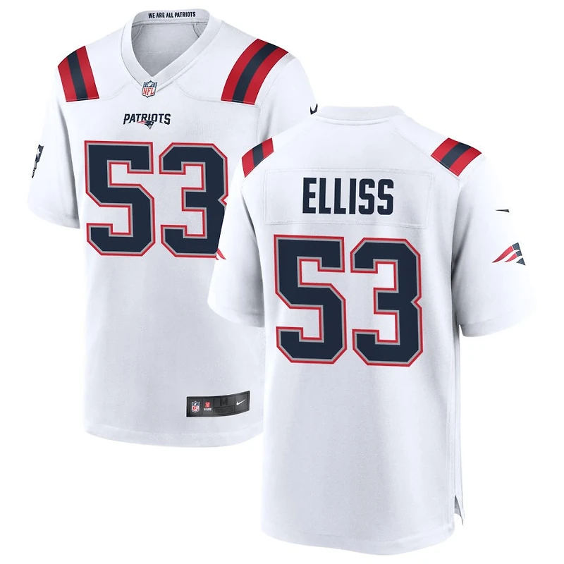 Christian Elliss Men's Nike White New England Patriots Custom Game Jersey