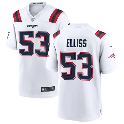 Christian Elliss Men's Nike White New England Patriots Custom Game Jersey