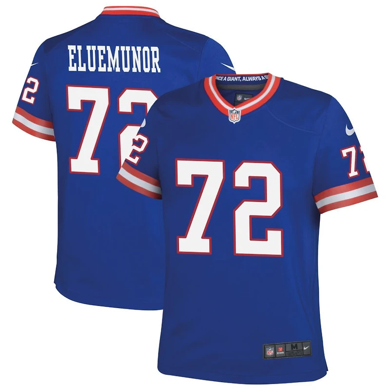Jermaine Eluemunor Youth Nike Royal New York Giants Classic Custom Game Jersey