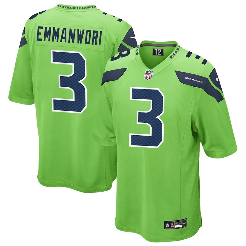 Nick Emmanwori Men's Nike Neon Green Seattle Seahawks Alternate Custom Game Jersey