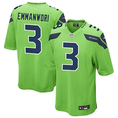 Nick Emmanwori Men's Nike Neon Green Seattle Seahawks Alternate Custom Game Jersey