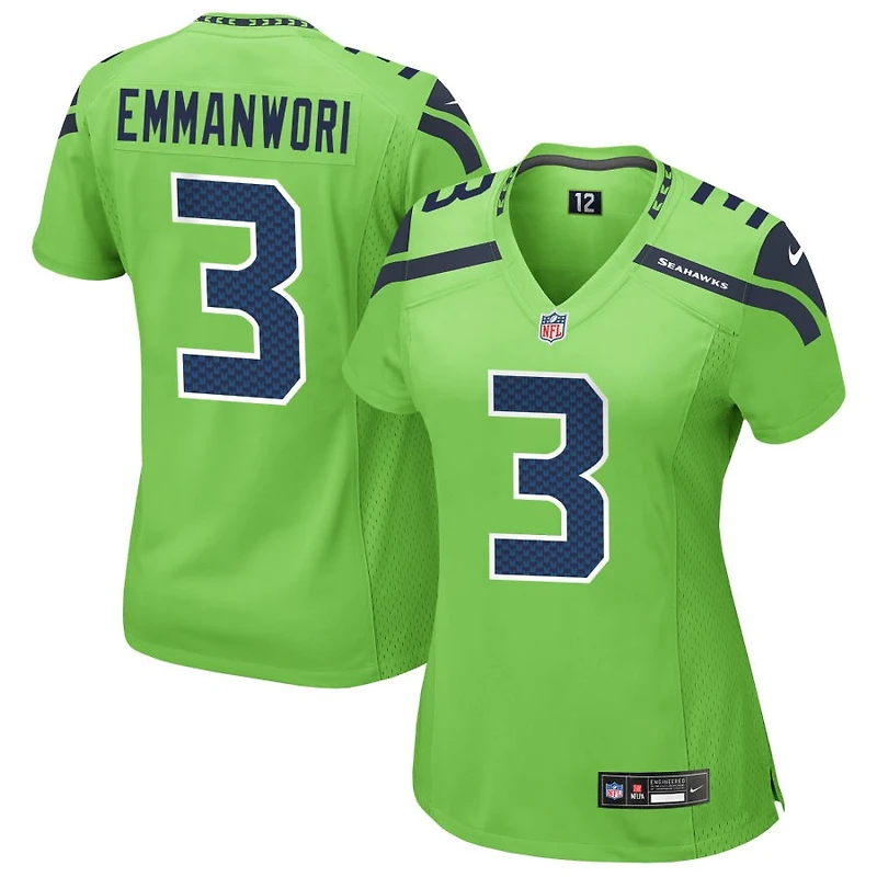 Nick Emmanwori Women's Nike Neon Green Seattle Seahawks Alternate Custom Game Jersey