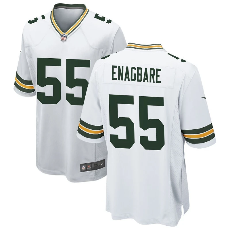 Kingsley Enagbare Men's Nike White Green Bay Packers Custom Game Jersey