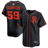 Jerar Encarnacion Men's Nike Black San Francisco Giants Alternate Limited Custom Jersey