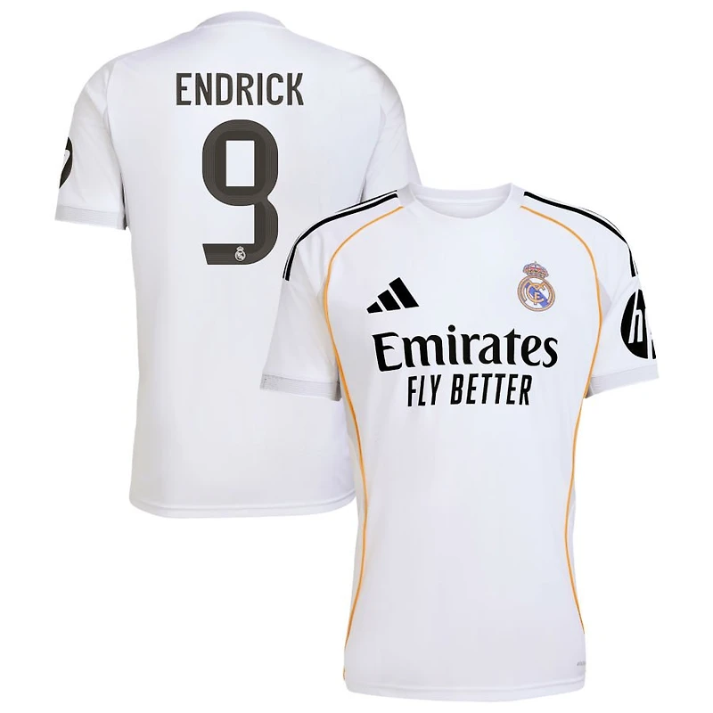 Endrick Endrick Men's adidas White Real Madrid 2025/26 Home Replica Custom Jersey