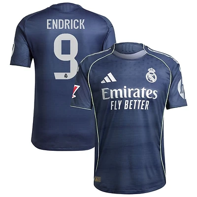 Endrick Endrick Men's adidas Blue Real Madrid 2025/26 Away Authentic Custom Jersey