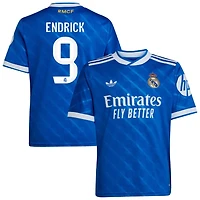 Endrick Endrick Youth adidas  Blue Real Madrid 2025/26 Third Replica Custom Jersey